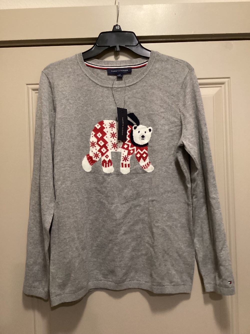 Tommy Hilfiger M Polar Bear Holiday Christmas Sweater Novelty Knit, size L